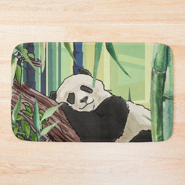 Item preview, Sleepy Panda in Bamboo Forest designed and sold by BunnyBizarre.