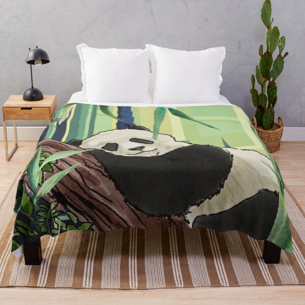 Item preview, Sleepy Panda in Bamboo Forest designed and sold by BunnyBizarre.