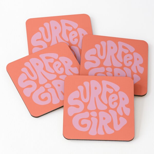 Item preview, Surfer Girl Retro Sticker - Pink Red designed and sold by tarynjohnson.