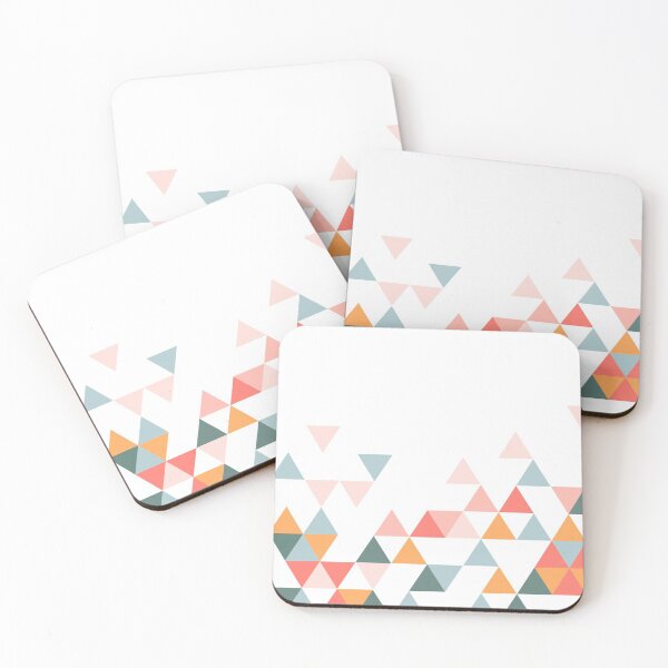 Item preview, colorful triangular pattern white background designed and sold by DiviaDesigns.