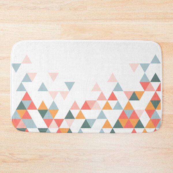 Item preview, colorful triangular pattern white background designed and sold by DiviaDesigns.