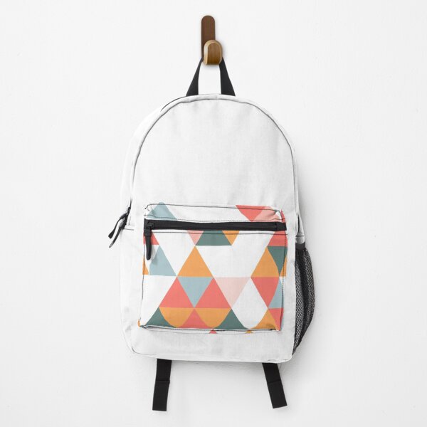 Item preview, colorful triangular pattern white background designed and sold by DiviaDesigns.