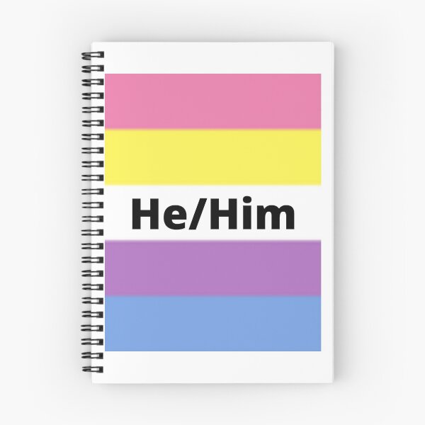 Item preview, Bigender flag with he/him pronouns designed and sold by PridefulApparel.