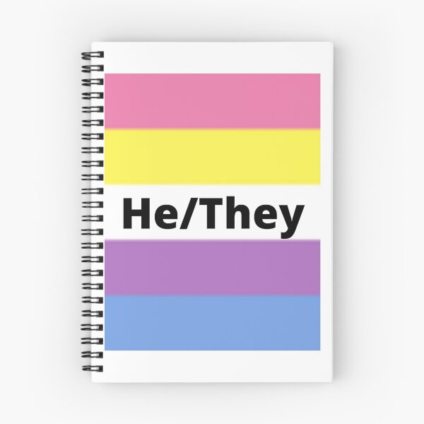 Item preview, Bigender flag with he/they pronouns designed and sold by PridefulApparel.