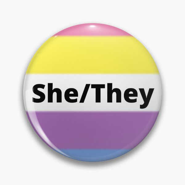 Item preview, Bigender flag with she/they pronouns designed and sold by PridefulApparel.