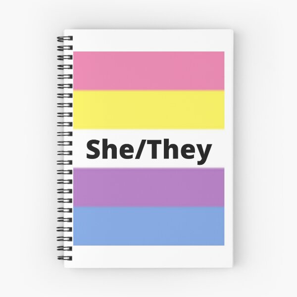 Item preview, Bigender flag with she/they pronouns designed and sold by PridefulApparel.
