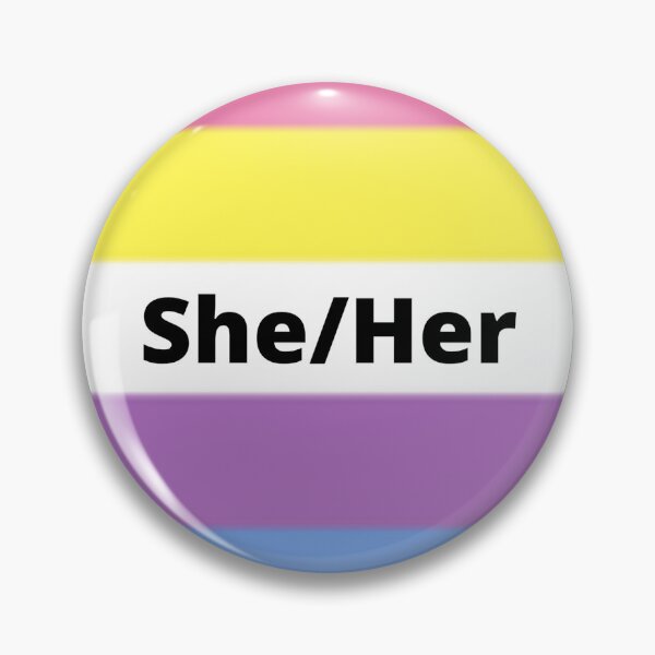 Item preview, Bigender flag with she/her pronouns designed and sold by PridefulApparel.