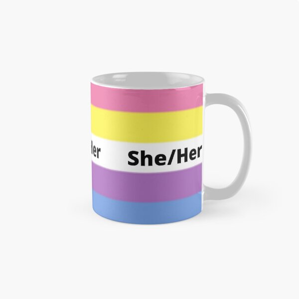 Item preview, Bigender flag with she/her pronouns designed and sold by PridefulApparel.