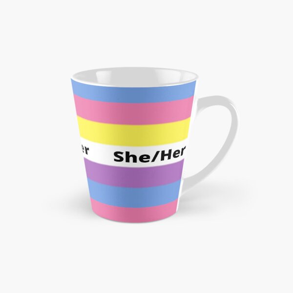 Item preview, Bigender flag with she/her pronouns designed and sold by PridefulApparel.