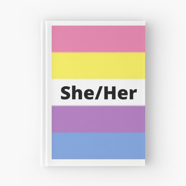 Item preview, Bigender flag with she/her pronouns designed and sold by PridefulApparel.