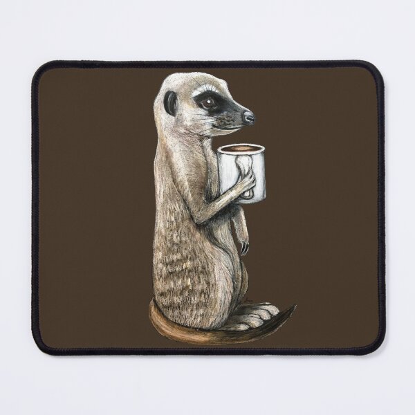 Item preview, Meerkat Macchiato designed and sold by GardenPartyArt.