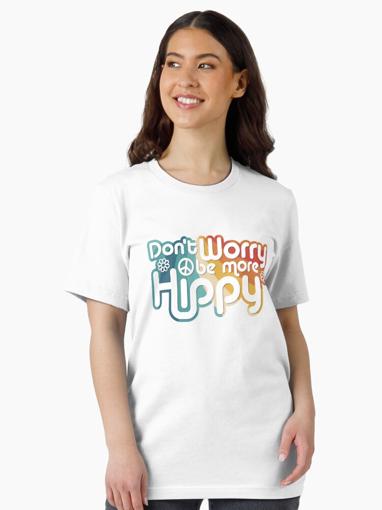 Thumbnail 2 of 7, Essential T-Shirt, Don't Worry be more Hippy / Happy designed and sold by Joemungus.