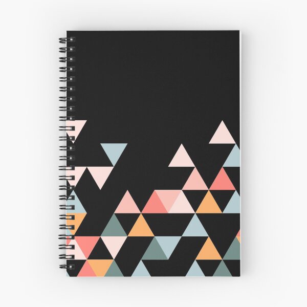 Item preview, colorful triangular pattern black background designed and sold by DiviaDesigns.