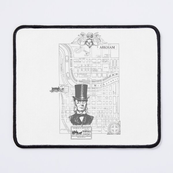 Item preview, Map of Arkham Massachusettes H.P. Lovecraft Cthulhu designed and sold by Candlewood Museum & Gift Shoppe.