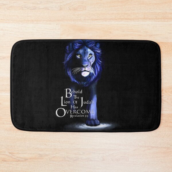 Item preview, Lion of Judah With Scripture (Electric Blue) designed and sold by IgniteWithin.