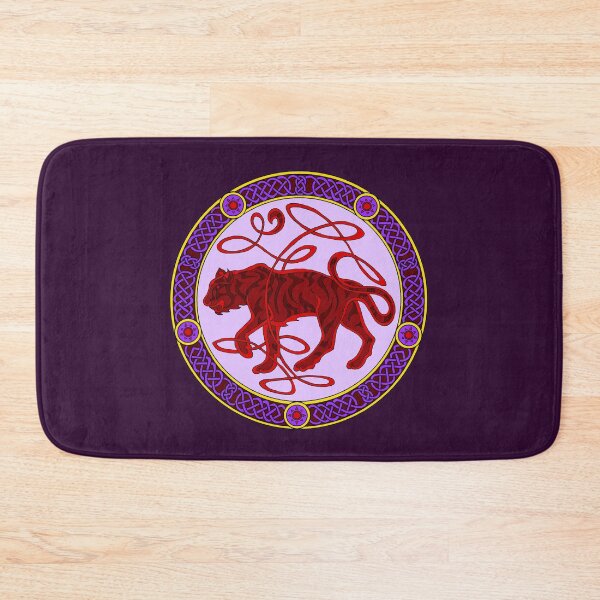 Item preview, Celtic knotwork tiger - red and purple designed and sold by AnyaPenfold.