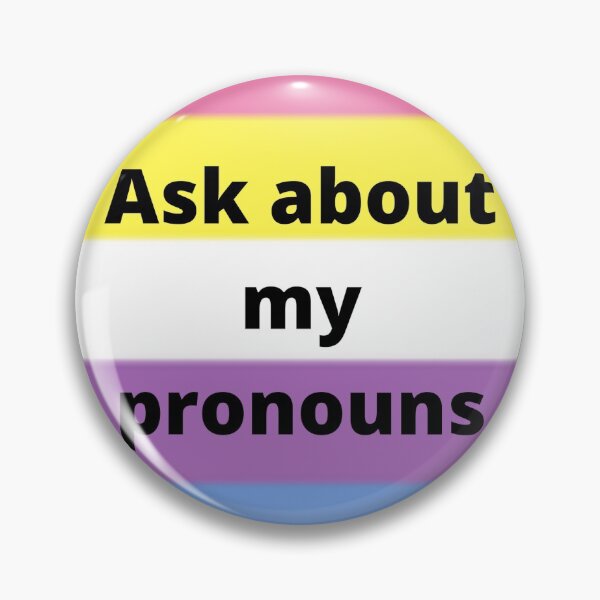 Item preview, Bigender flag with "Ask about my pronouns" designed and sold by PridefulApparel.