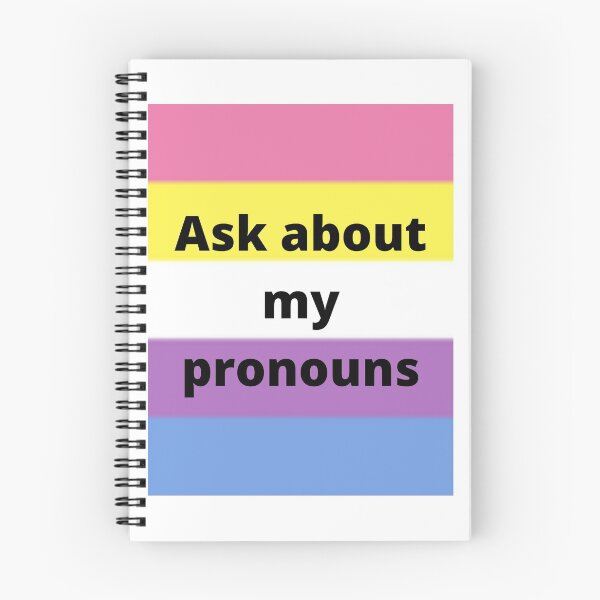 Item preview, Bigender flag with "Ask about my pronouns" designed and sold by PridefulApparel.