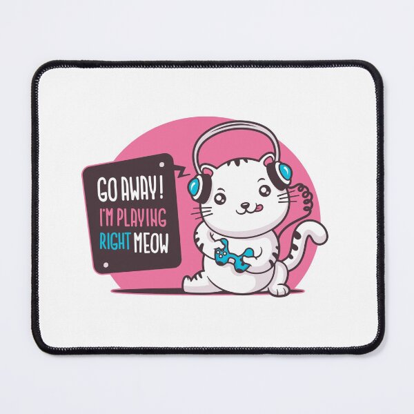Item preview, Go Away I'm Playing Right Meow - Cat Gamer designed and sold by zoljo.