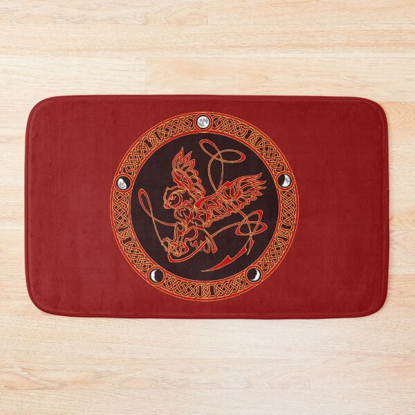 Item preview, Celtic knotwork owl - red and gold designed and sold by AnyaPenfold.