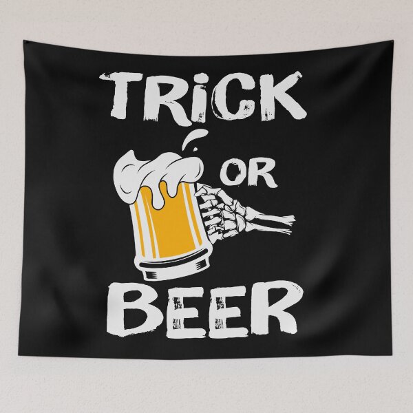 Item preview, Trick or beer skeleton  Halloween - men/kids/ women / Halloween  designed and sold by Designs Of all kinds.