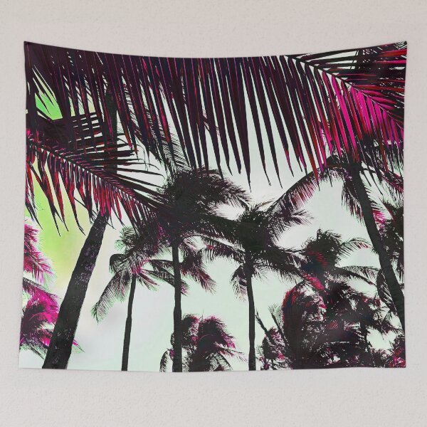 Item preview, Tropical Pretty Pink Palm Trees by Jerald Simon designed and sold by jeraldsimon.