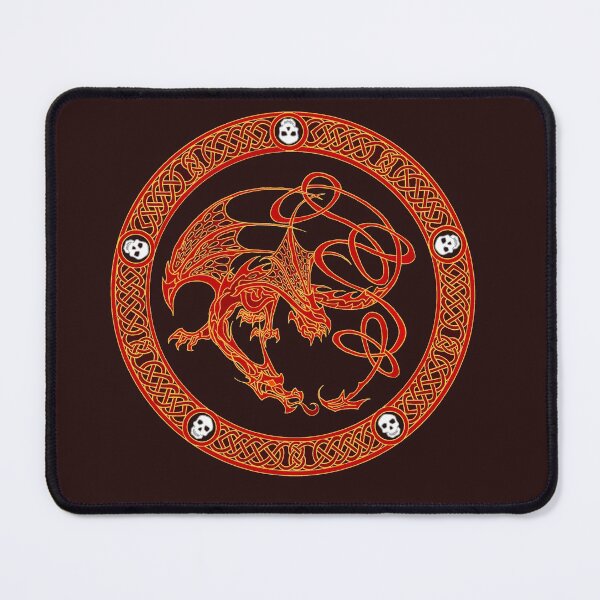 Item preview, Celtic knotwork dragon 1 - red and gold designed and sold by AnyaPenfold.