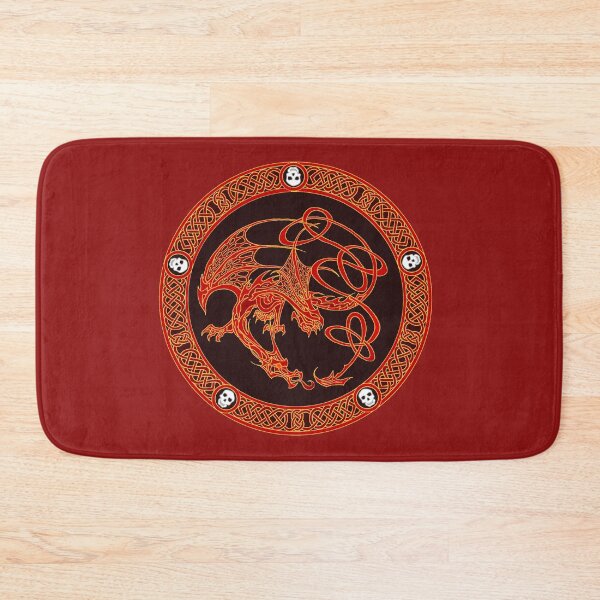Item preview, Celtic knotwork dragon 1 - red and gold designed and sold by AnyaPenfold.