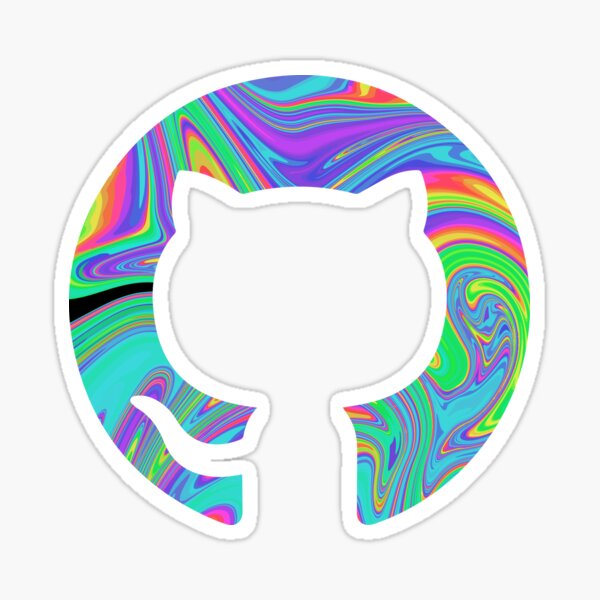 Psychedelic Github Sticker