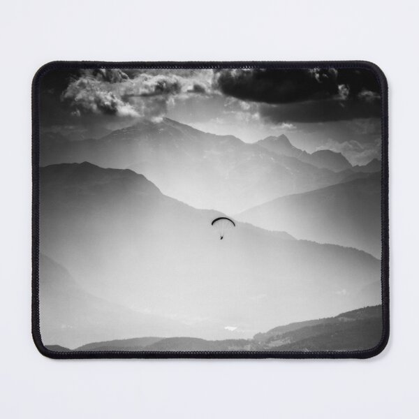 Item preview, Parachute with Mountain Backdrop Black and White Photography designed and sold by ElishaKayne.