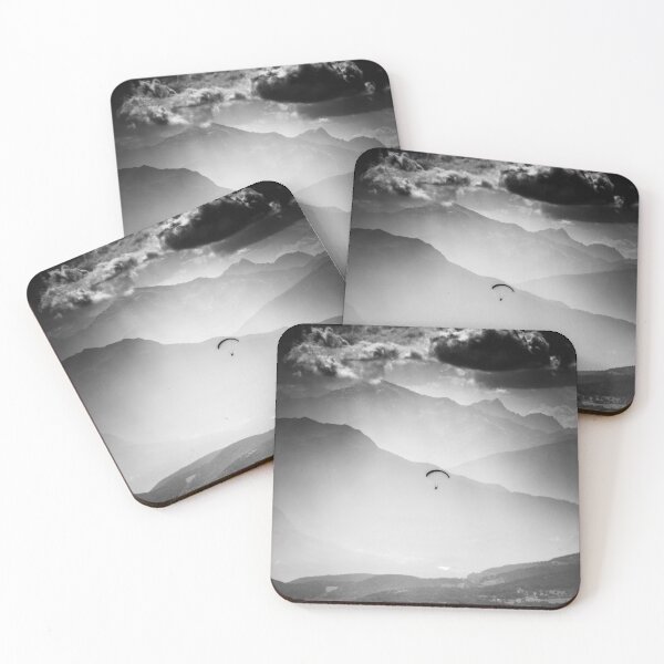 Item preview, Parachute with Mountain Backdrop Black and White Photography designed and sold by ElishaKayne.
