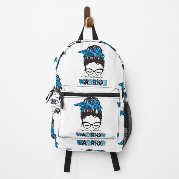 Item preview, Hydrocephalus warrior messy bun girl- hydrocephalus Awareness designed and sold by Designs Of all kinds.