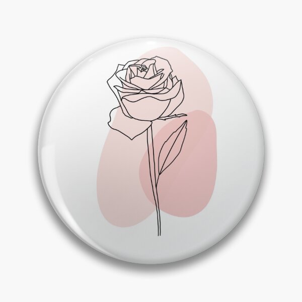 Item preview, Modern Pink Rose Line Drawing designed and sold by makesbymiss.