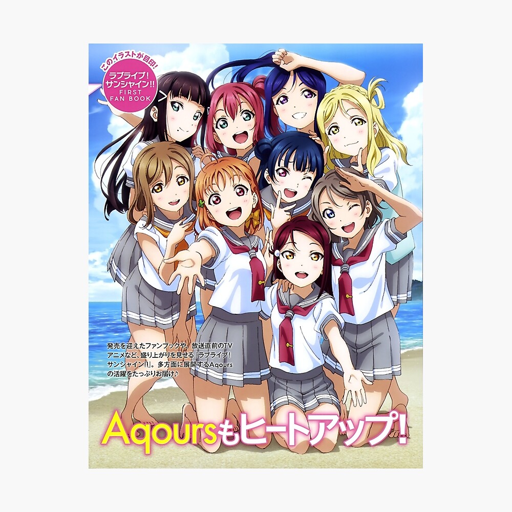 Love Live Sunshine Aqours Fanbook Poster Poster By Flarethevulpix Redbubble