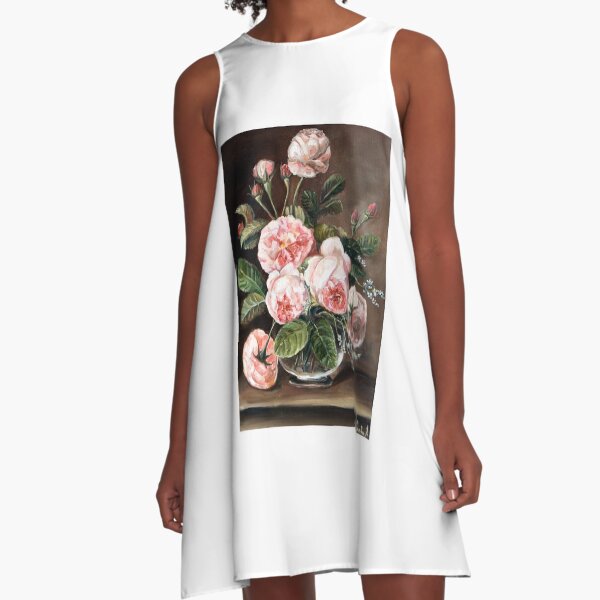 Peonies A-Line Dress