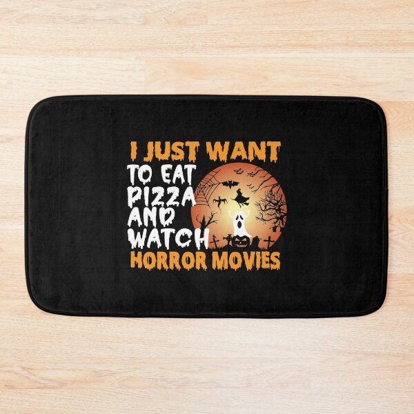 Item preview, I Just Want To Eat Pizza And Watch Horror Movies Funny Halloween gift for a Pizza lover designed and sold by ZOHANATION.