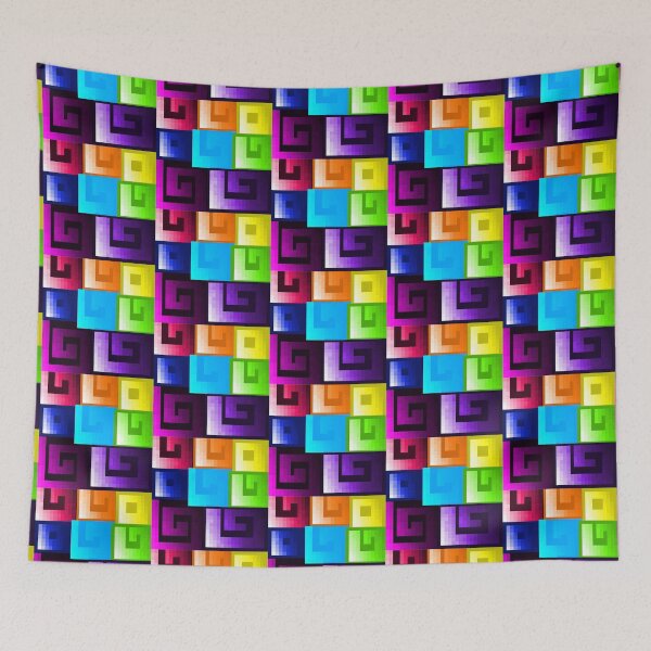 Item preview, Rainbow Swirly Pixel Pattern designed and sold by rin3d .