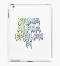 Sigma Alpha Epsilon Pi Dripping Rainbow iPad Case/Skin