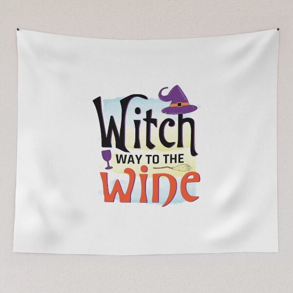 Item preview, Witch Way to the Wine Halloween Design designed and sold by boopsblunt.