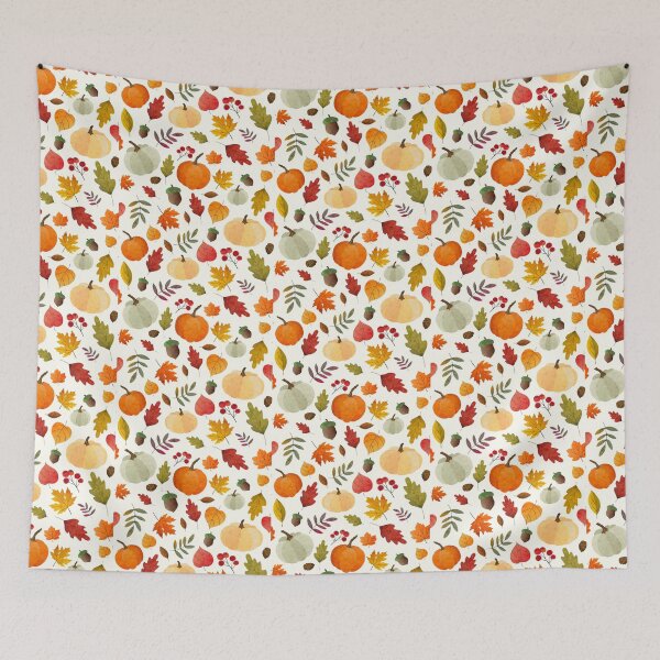 Item preview, Fall Leaves and Pumpkins designed and sold by KrisInStitches.