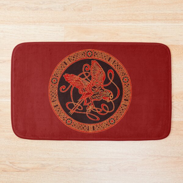 Item preview, Celtic knotwork hawk - red and gold designed and sold by AnyaPenfold.