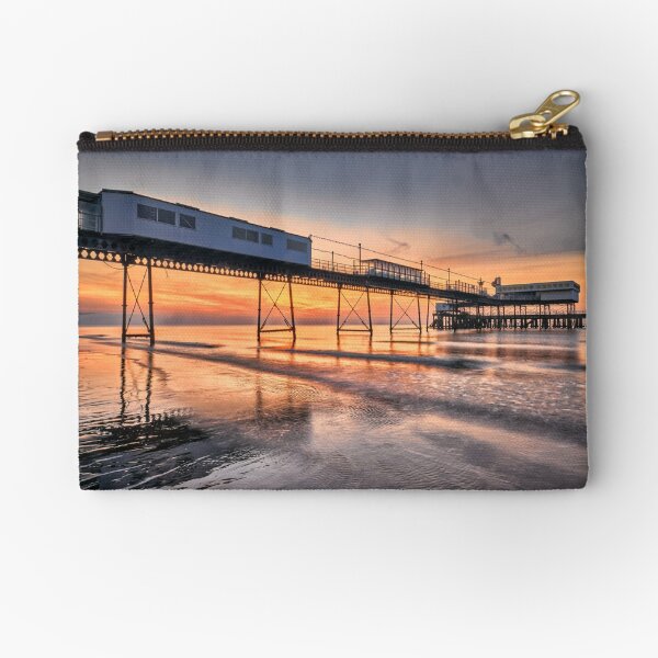 Sandown Pier Sunrise Zipper Pouch