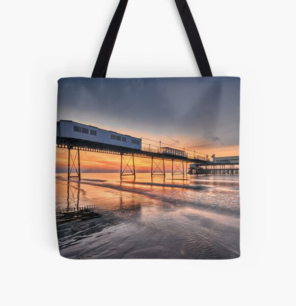 Sandown Pier Sunrise All Over Print Tote Bag
