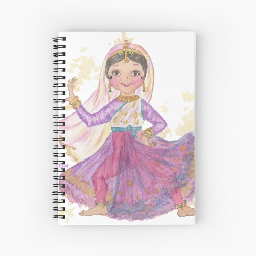 South Asian Dancing Doll Spiral Notebook