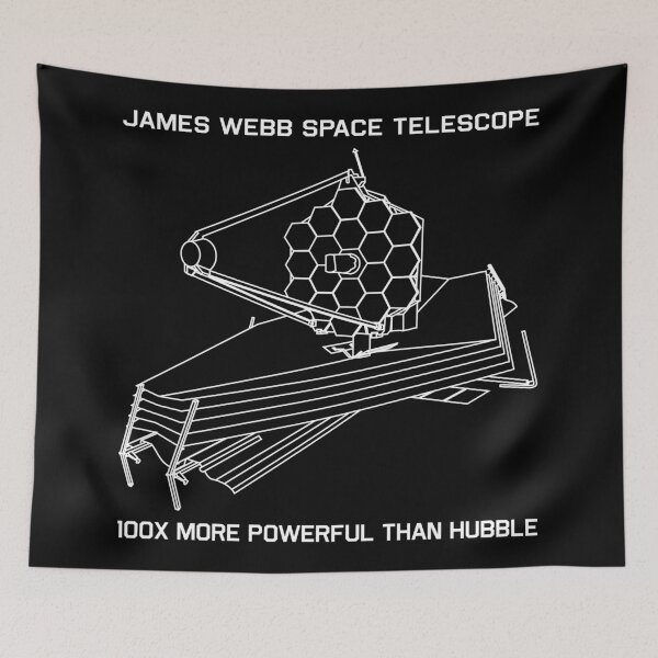 Item preview, James Webb Space Telescope JWST Blueprint Schematic 100X More Powerful Than Hubble Gift designed and sold by Maljonic.