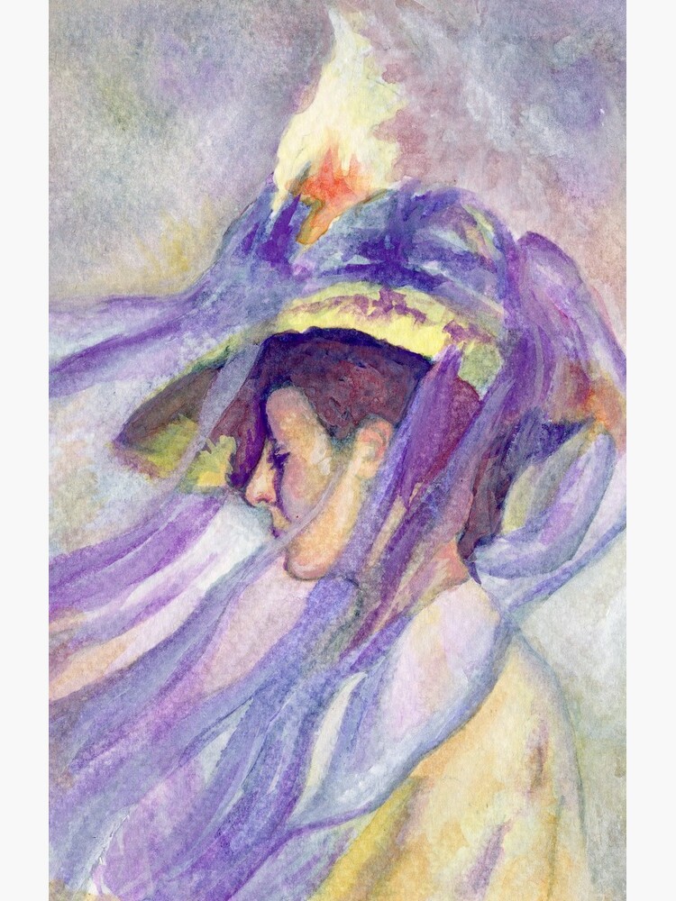 Woman with Blue Veil by HajraMeeks