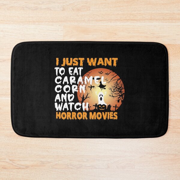 Item preview, I Just Want To Eat Caramel Corn And Watch Horror Movies Funny Halloween gift for a Caramel Corn lover designed and sold by ZOHANATION.