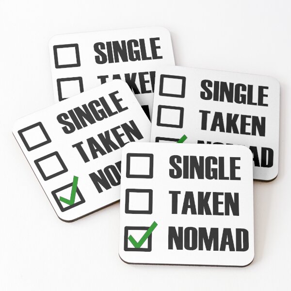 Item preview, Funny Essentials: Single Taken Nomad Green tick check box - Sleek black typography design designed and sold by Deegital18.