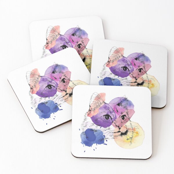 Item preview, Purple Watercolour Cat  designed and sold by JosTees96.