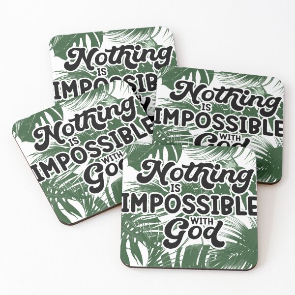 Aperçu de l'œuvre Rien n'est impossible avec Dieu Typographie créée et vendue par XCIX ninety nine.